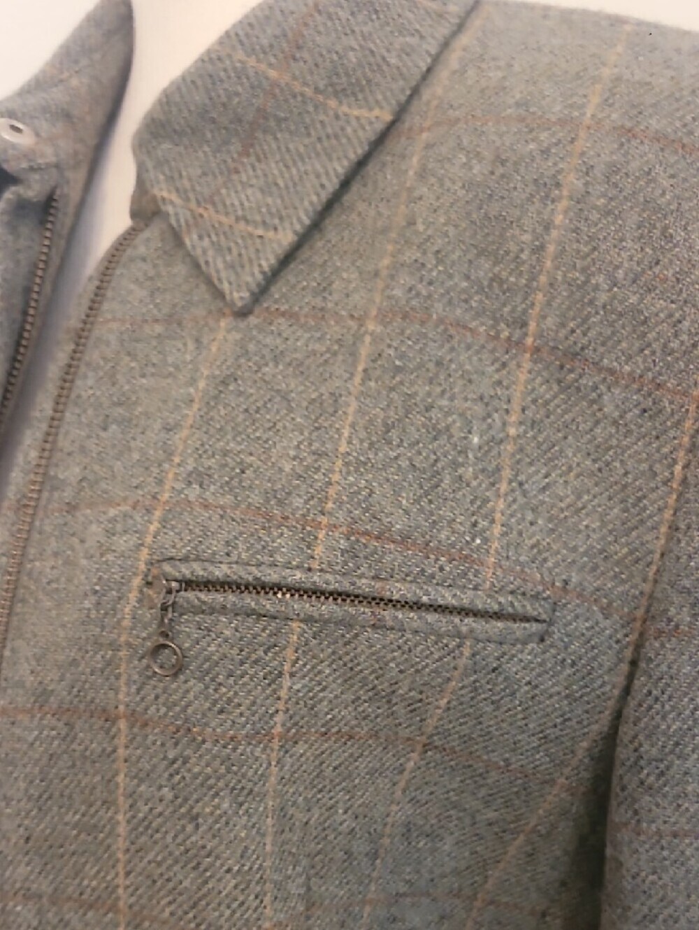 Ralph Lauren Plaid Zip-Up Wool Blazer Jacket - Picture 3 of 8